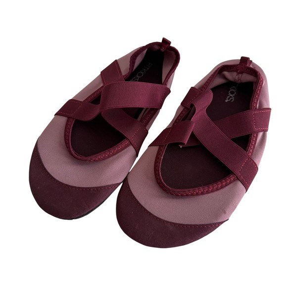 FITKICKS Pink Mauve Crossover Ballet Slippers, S - Picture 1 of 3